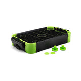 Neon Air Hockey mini table game with pucks and pushers, UK version
