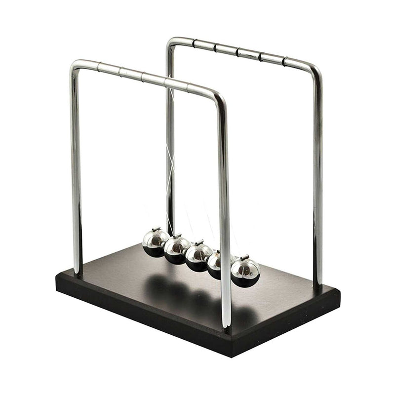 Newton's Cradle desk toy with chrome balls 17.5cm, UK version
