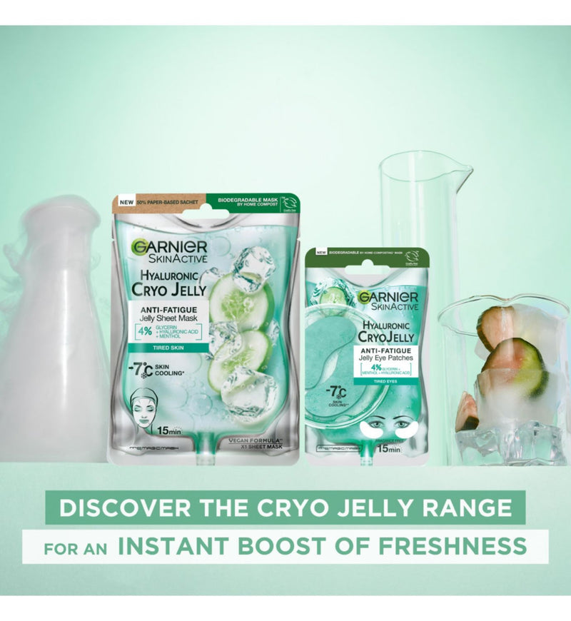 Garnier Cryo Jelly anti-fatigue eye patches (British brand)