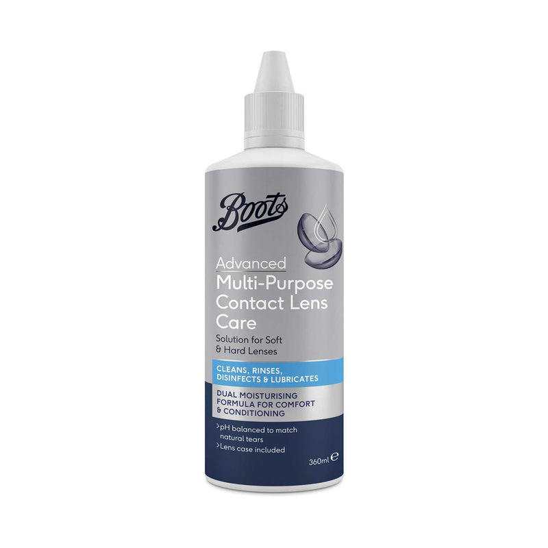 Boots multi-purpose advanced contact lens solution 360ml - British product
