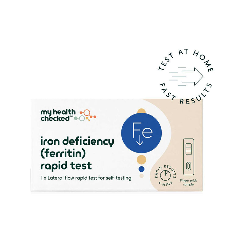 MyHealthChecked iron deficiency ferritin rapid test (British brand)