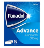Panadol Advance 500mg Paracetamol Tablets 16ct, imported from the UK