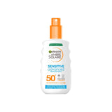 Garnier SPF50+ sensitive sun cream spray 150ml, UK version