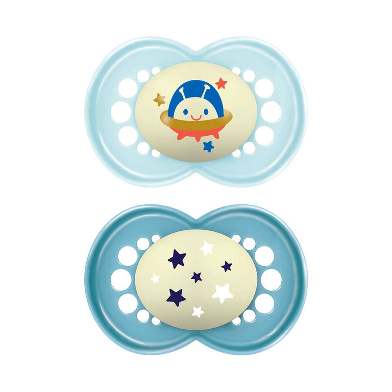 MAM Night Astro soother 2 Pack - British product
