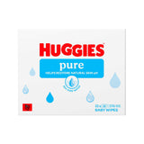 Huggies Pure Baby Wipes 0% plastic 48s 12 pack, imported from the UK