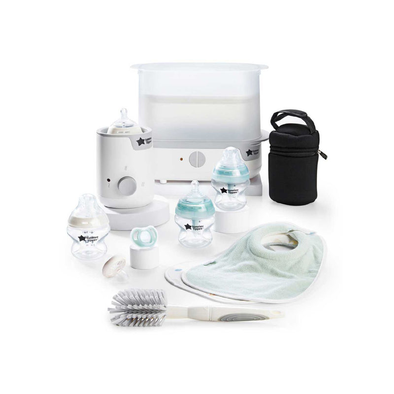 Tommee Tippee Complete Feeding Set with steriliser and bottles - British product