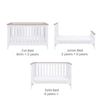 Tutti Bambini Verona 3 Piece Room Set White Oak (British brand)