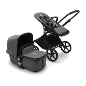 Bugaboo Fox Cub kompletter, vollwertiger Geländekinderwagen, Schwarz Waldgrün