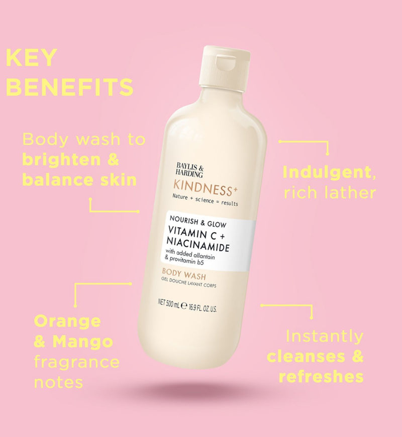 Baylis & Harding Kindness+ body wash Vitamin C 500ml - British product