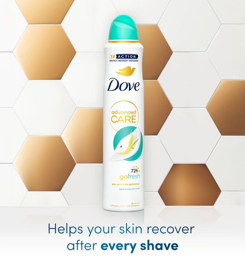 Dove Advanced Care Pear Aloe Vera Anti-Perspirant Spray 200ml - British product