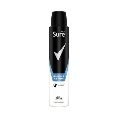بخاخ مزيل عرق مضاد للتعرق Sure Men Invisible Ice Fresh 200 مل