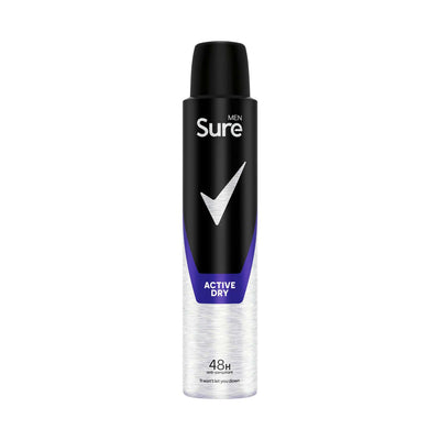Boots Sure Men Antiperspirant Spray Active Dry 200ml- Buy online at McGrocer