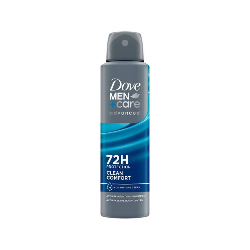 Dove Men+Care Advanced Clean Comfort Anti-Perspirant Spray 150ml, imported from the UK