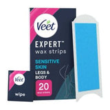 Veet wax strips for sensitive skin 20 strips (British brand)