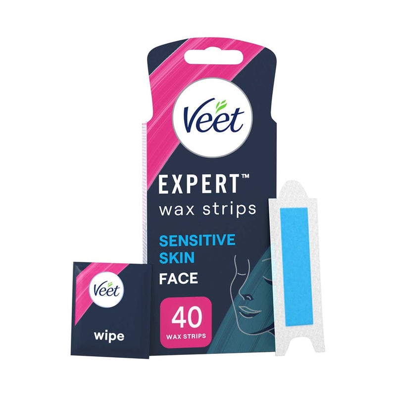 Veet Expert Cold Wax Strips Face Sensitive 40s