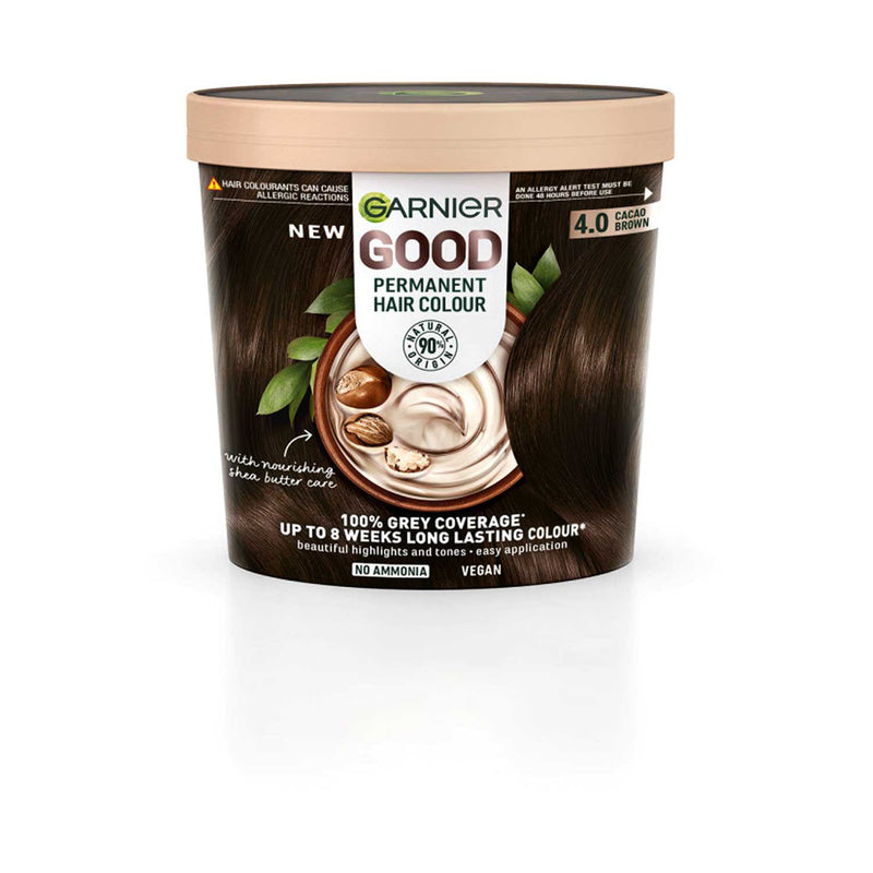 Garnier permanent hair dye shade 4.0 Cacao Brown - British product