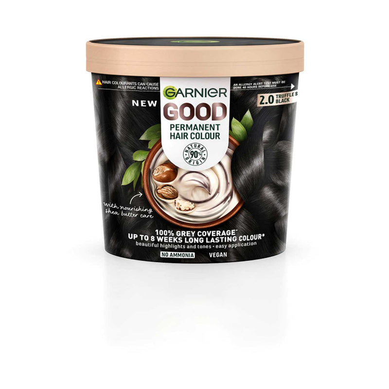 Garnier permanent hair dye 2.0 Truffle Soft Black, imported from the UK