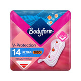 Bodyform Cour-V Ultra Normal scented sanitary towels 14 pack, imported from the UK