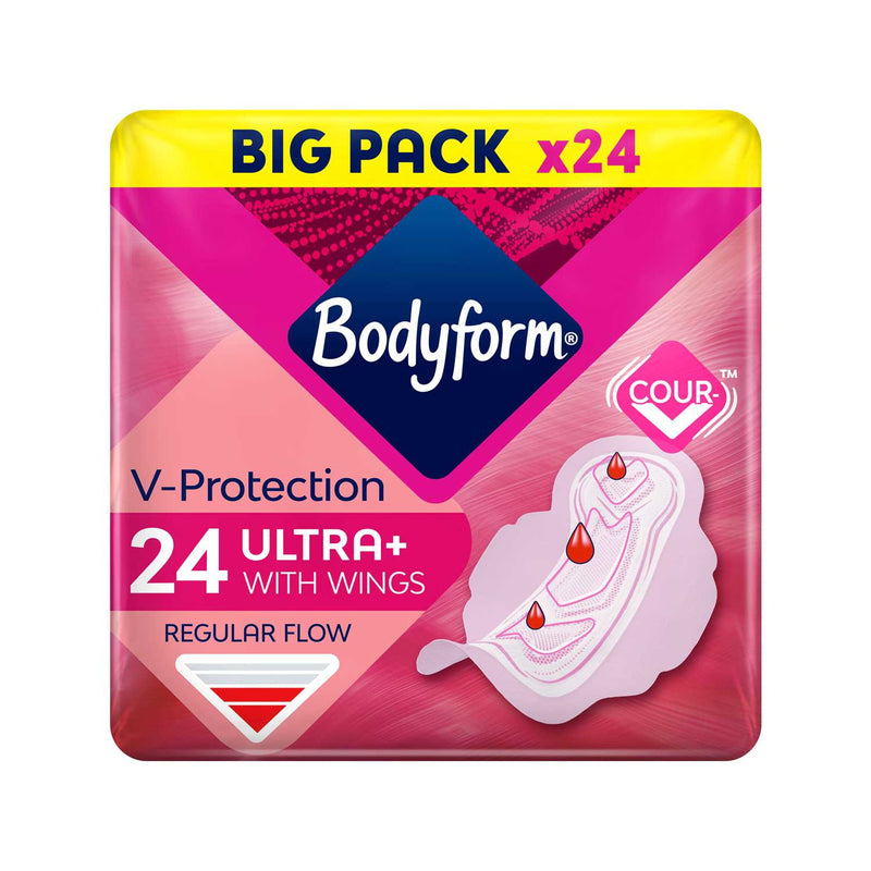 Bodyform Cour-V Ultra sanitary towels wings 24 pack - British product