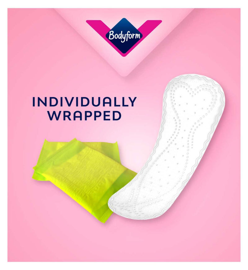 Bodyform Dailies So Slim Panty Liners 30 pack, imported from the UK