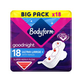 Boots Bodyform Cour-V Ultra Night Sanitary Towels Wings 18 Pack- Buy online at McGrocer
