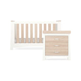 CuddleCo Nursery Furniture Set White and Ash 2 Piece - British product