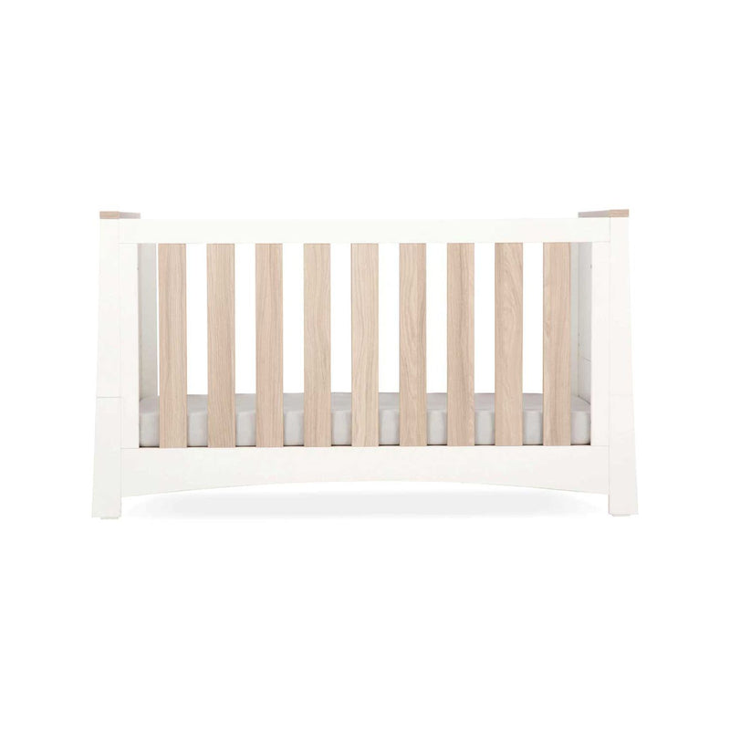 CuddleCo Ada Cot Bed White and Ash - British product