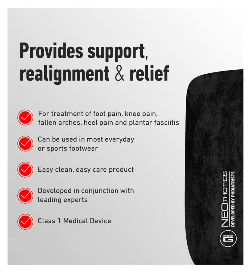 Neo G orthotic insoles size M, imported from the UK