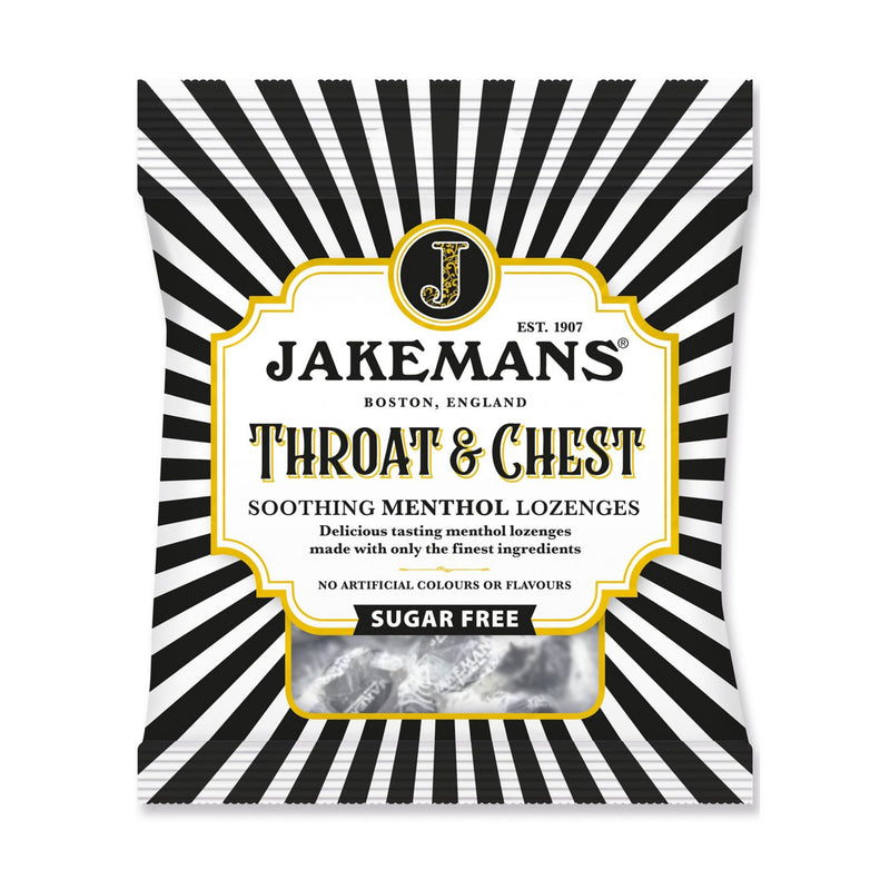 Jakemans Sugar Free Throat & Chest Lozenges 50g, UK version