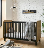 CuddleCo Rafi cot bed oak black finish - British product