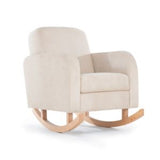 CuddleCo Etta Stillstuhl, sandfarbener Schaukelstuhl für Babys, 90 x 70 x 86 cm