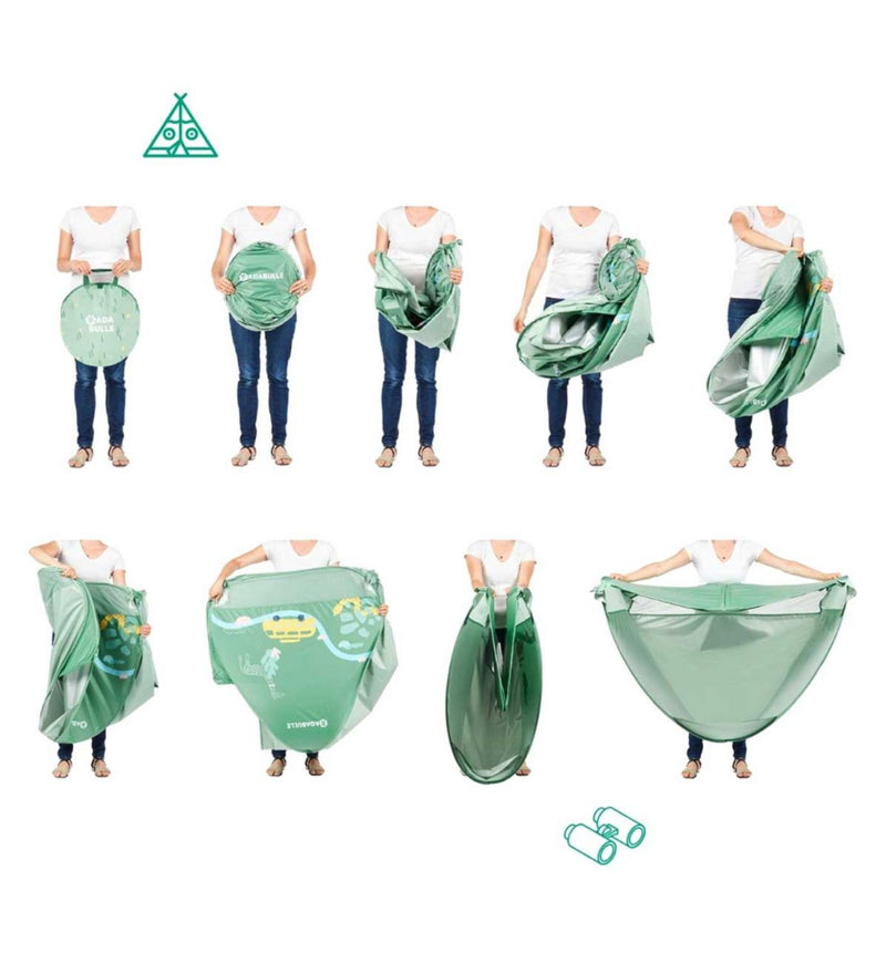 Babymoov Badabulle sun tent Sage 50+ UPF - British product