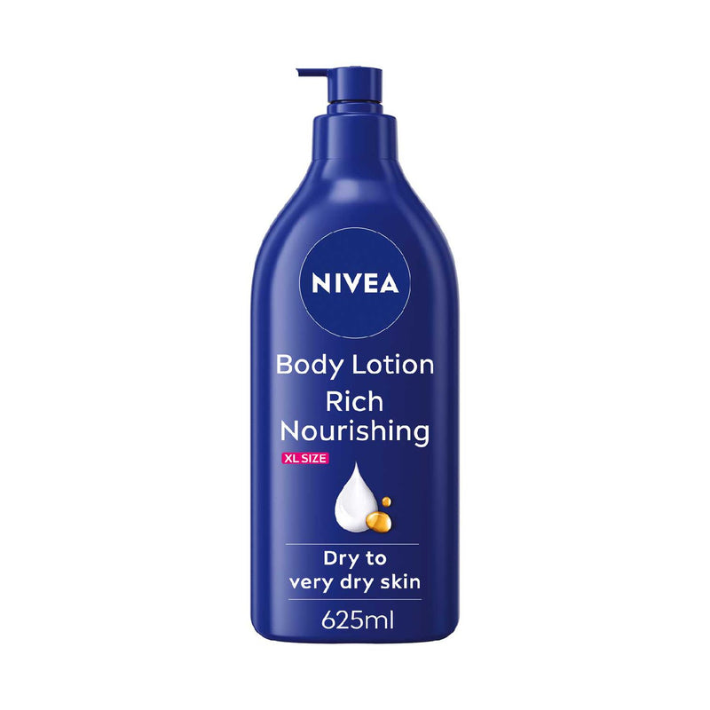 NIVEA Rich Nourishing Body Lotion 625ml, imported from the UK