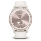 Garmin vívomove Sport smartwatch ivory silicone band, UK version