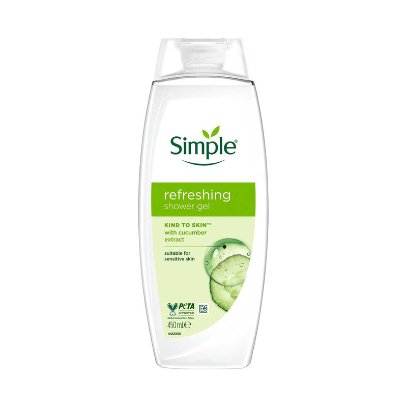 Simple Kind to Skin Refreshing Shower Gel 450ml - British product