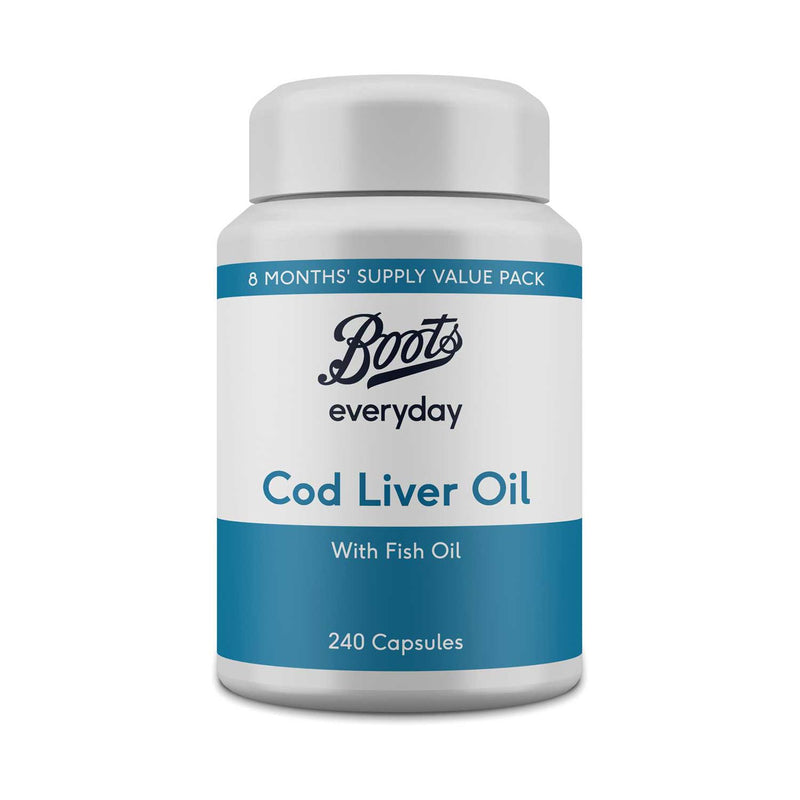 Boots Everyday Cod Liver Oil 240 Capsules - British product