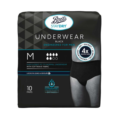 Boots Staydry Herreundertøy Svart Medium 10 Par