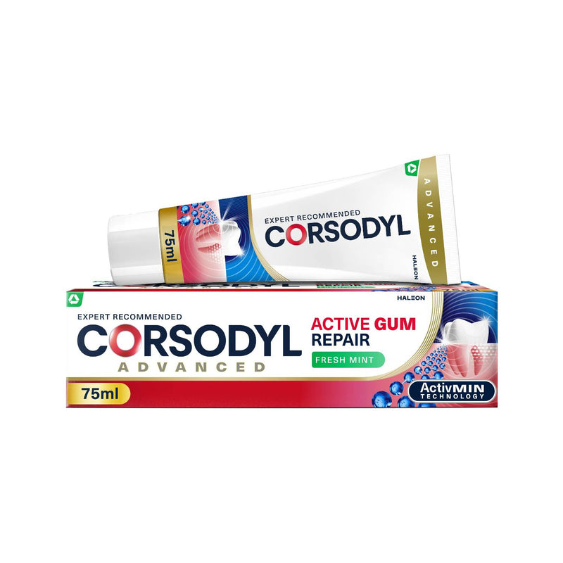 Corsodyl Active Gum Repair mint toothpaste 75ml - British product