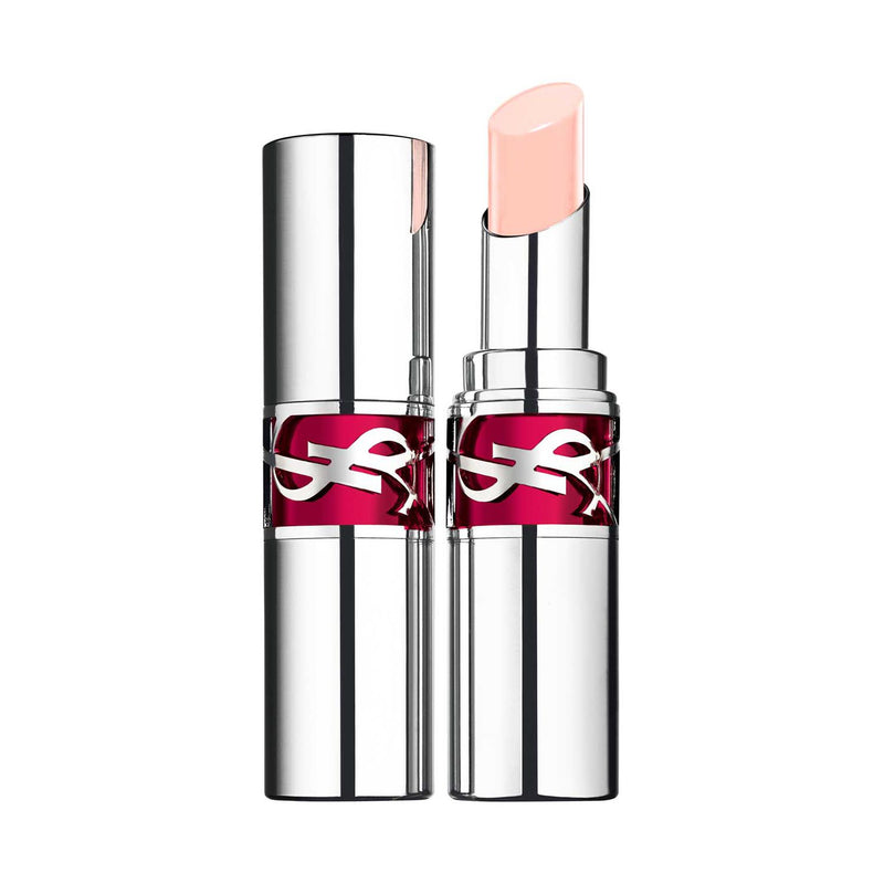 YSL Rouge Volupté Candy Glaze lipstick with silver case (British brand)