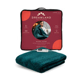 Dreamland Herringbone Throw Emerald Green - British product