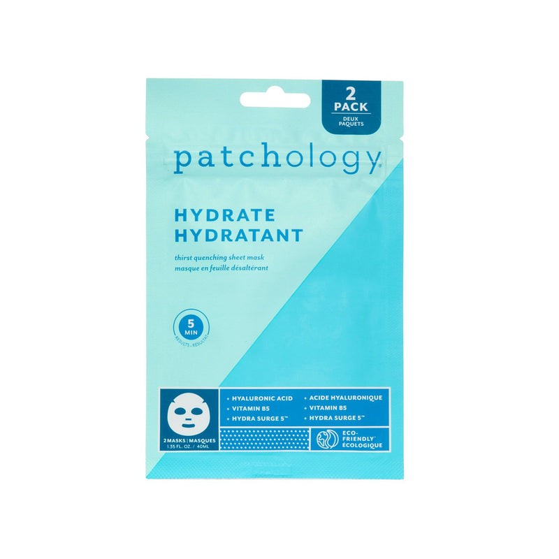 Patchology Hydrate sheet mask 2 Pack - British product