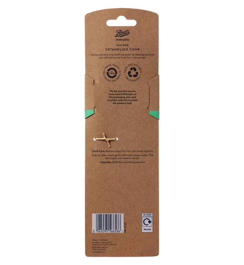 Boots Shower Detangling Comb Wet Hair - British product
