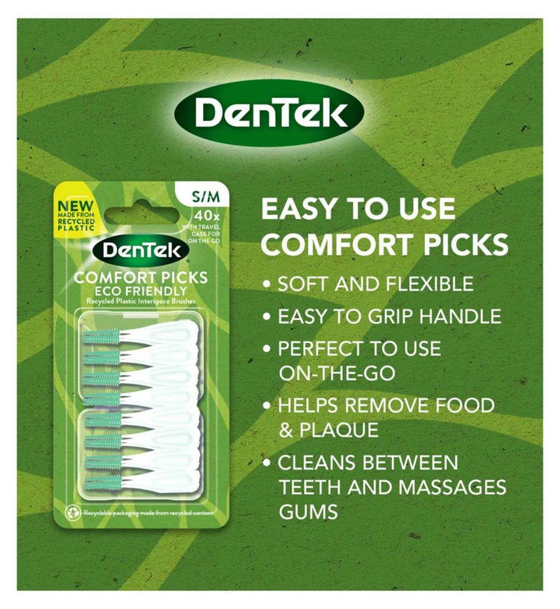 DenTek ECO Comfort Picks Medium 40 pack - British product
