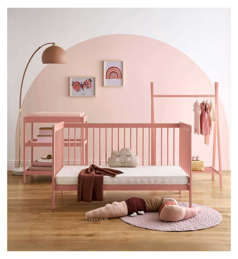 Cuddleco Nola cot bed Soft Blush Pink - British product