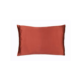 Paradisefold silk pillowcase in deep Egyptian Red, UK version
