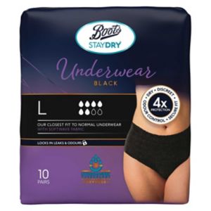 Boots Staydry Undertøy Svart Stor 10 Par