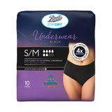 Boots Staydry Bladder Control Underwear Black S/M 10 pairs - British product