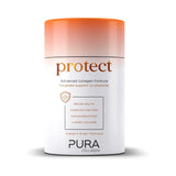 Pura Collagen Protect orange and ginger collagen powder, imported from the UK