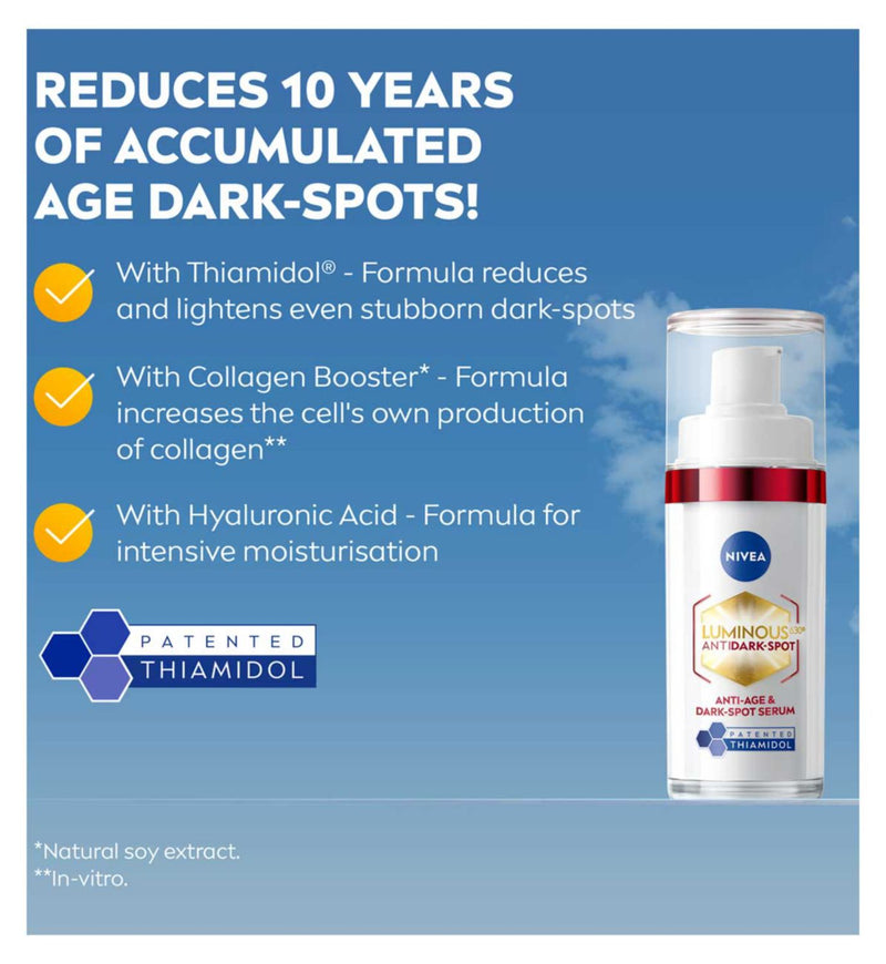 NIVEA Luminous 630 serum 30ml, imported from the UK