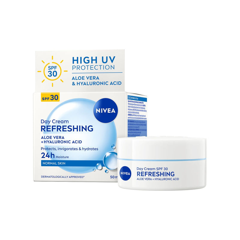 NIVEA Refreshing Day Face Cream SPF30 50ml , imported from the UK